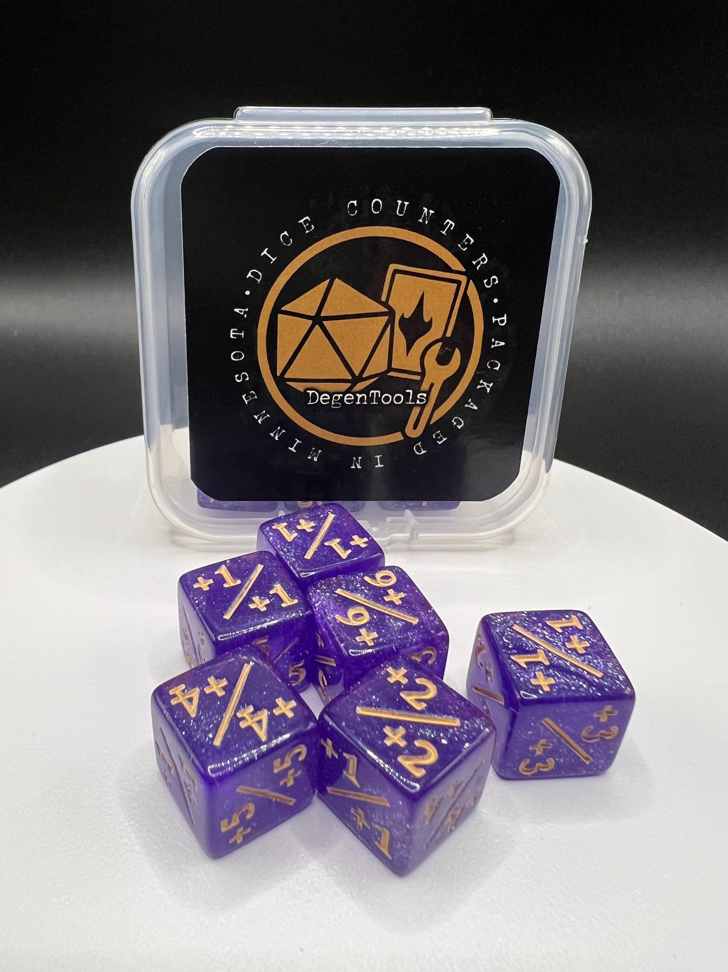 Counter Dice-Set of 12 Purple (ADF-107) (D6 12 mm)