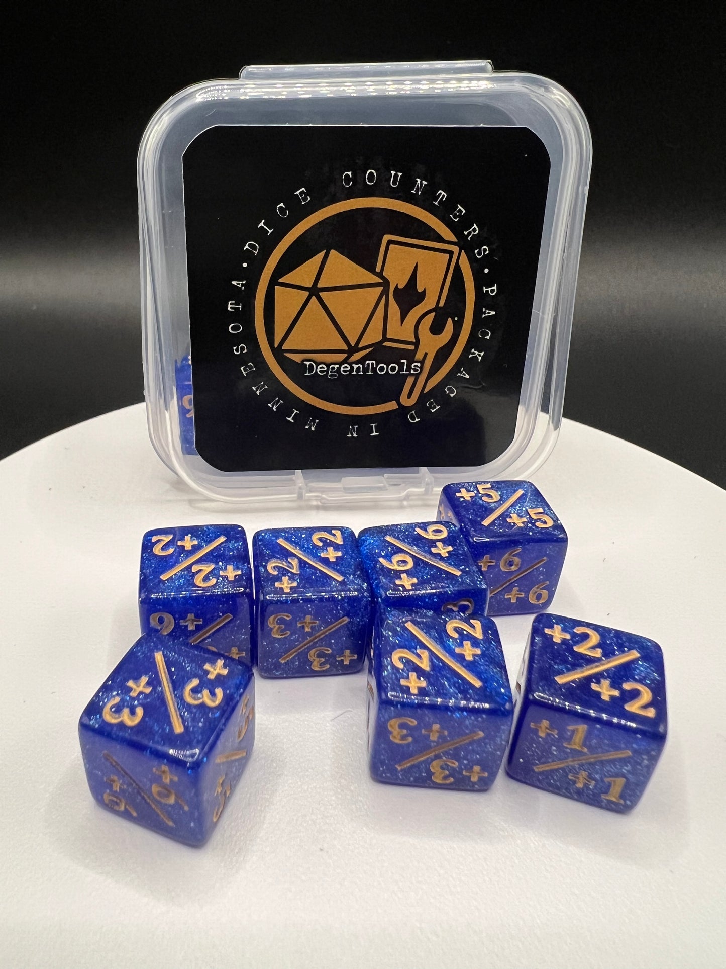 Counter Dice-Set of 12 Blue (ADF-126) (D6 12 mm)