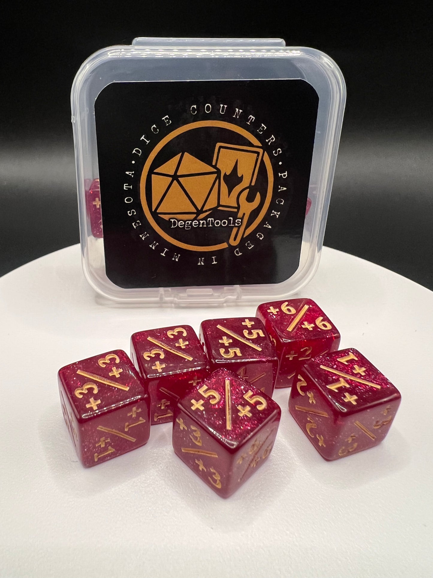 Counter Dice-Set of 12 Red (ADF-121) (D6 12 mm)