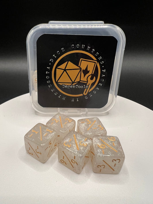 Counter Dice-Set of 12 White (ADF-125) (D6 12 mm)