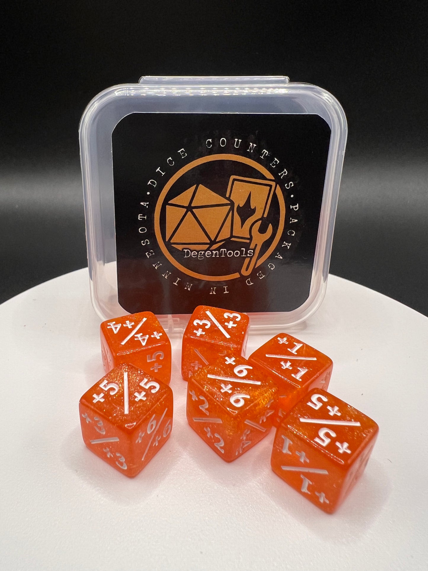Counter Dice-Set of 6 Orange (ADF-109) (D6 12 mm)