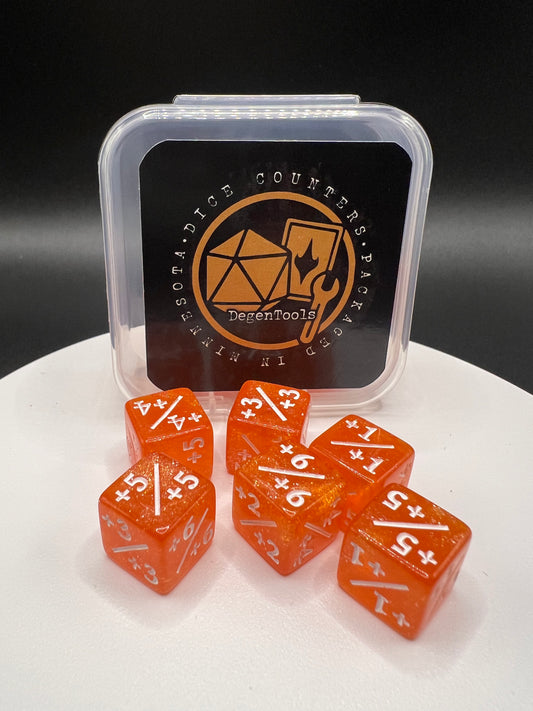 Counter Dice-Set of 12 Orange (ADF-118) (D6 12 mm)