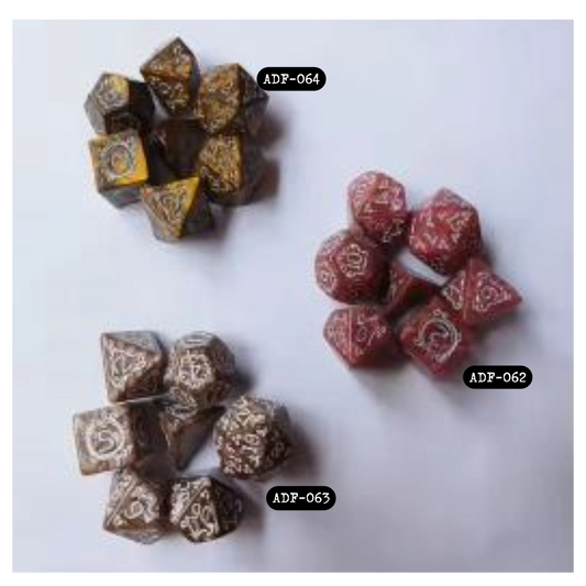 Set of 7 Dice-Dragon Pearl Gold ADF-064